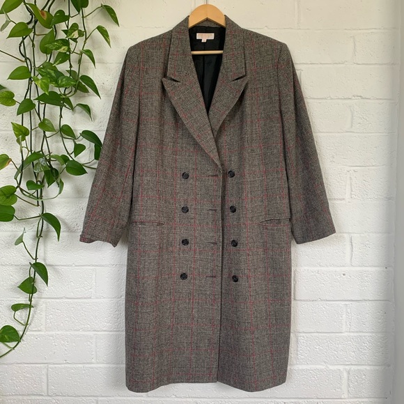 Incredible vintage 1990s Brooks Brothers Grey Wool Double Breasted Overcoat - Picture 8 of 12